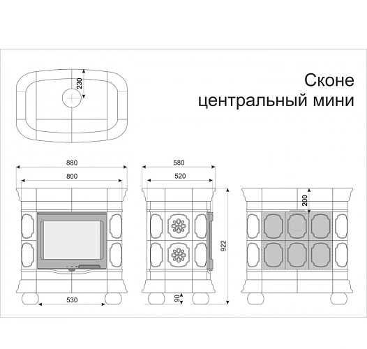 Сконе пристенный мини. керамика: дельфт, руан, маки, русский, васильки, лоси_8