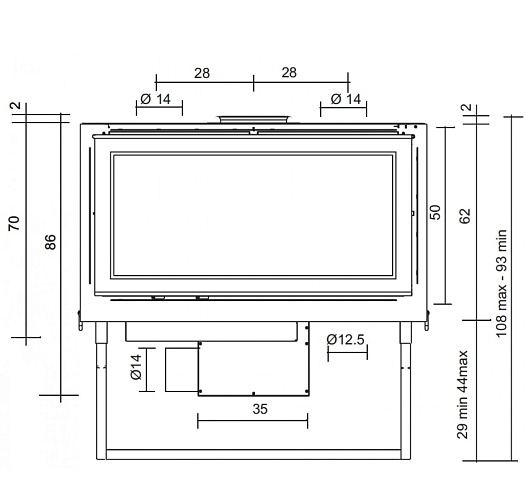 Топка Screen 80 V (EdilKamin)_2