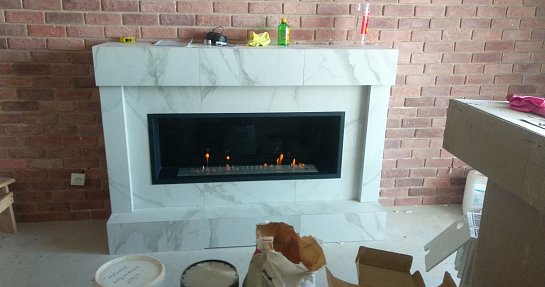 Проект № 245. Биокамин в мраморном портале Firezo Classic