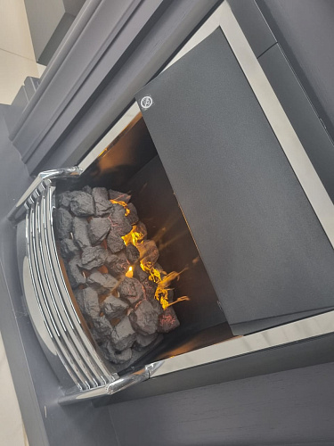 Каминокомплект Bradford с очагом Flagstaff серый (выставочный образец)_2