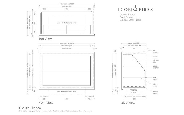 ICON FIRES CLASSIC FIREBOX Stainless Steel_2